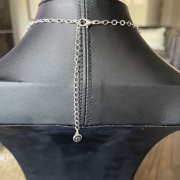 Cato Jewelry Silver Tone Rhinestone Statement Necklace Angel Shape Bright Shiny - Picture 5 of 5